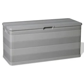 Caja de almacenamiento de jardín gris 117x45x56 cm by , Outdoor storage boxes - Ref: Foro24-43709, Price: 98,20 €, Discount: %