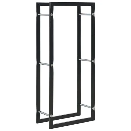 Leñero de acero negro 44x20x100 cm de , Bolsas y soportes de leña - Ref: Foro24-284700, Precio: 44,62 €, Descuento: %