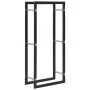 Leñero de acero negro 44x20x100 cm de , Bolsas y soportes de leña - Ref: Foro24-284700, Precio: 44,62 €, Descuento: %