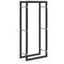 Leñero de acero negro 44x20x100 cm de , Bolsas y soportes de leña - Ref: Foro24-284700, Precio: 44,62 €, Descuento: %