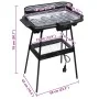 Barbacoa rectangular eléctrica con soporte BBQ de jardín by , Barbecues - Ref: Foro24-40977, Price: 66,72 €, Discount: %