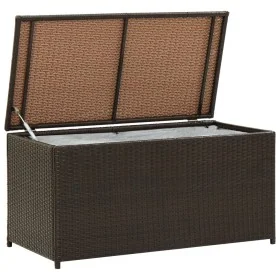 Caja de almacenaje jardín ratán sintético marrón 100x50x50 cm by , Outdoor storage boxes - Ref: Foro24-46472, Price: 115,69 €...