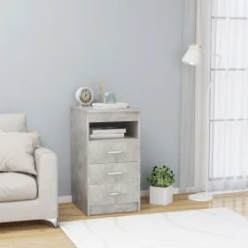 Cajonera de madera contrachapada gris hormigón 40x50x76 cm by , Lockers and storage cabinets - Ref: Foro24-801809, Price: 66,...