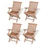 Conjunto de comedor de jardín 5 piezas madera maciza de teca de , Conjuntos de jardín - Ref: Foro24-44683, Precio: 480,75 €, ...