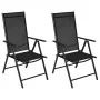 Sillas plegables de jardín 2 uds aluminio y textilene negro de , Sillas de jardín - Ref: Foro24-41730, Precio: 113,95 €, Desc...