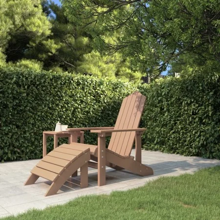 Silla de jardín Adirondack con reposapiés HDPE marrón von , Gartenstühle - Ref: Foro24-318647, Preis: 178,87 €, Rabatt: %