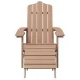 Silla de jardín Adirondack con reposapiés HDPE marrón von , Gartenstühle - Ref: Foro24-318647, Preis: 178,87 €, Rabatt: %
