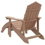 Silla de jardín Adirondack con reposapiés HDPE marrón von , Gartenstühle - Ref: Foro24-318647, Preis: 178,87 €, Rabatt: %