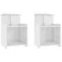 Mesitas de noche 2 uds contrachapada blanco brillo 40x35x60 cm de , Mesitas de noche - Ref: Foro24-806188, Precio: 55,89 €, D...