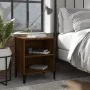 Mesitas de noche 2 uds patas de metal marrón roble 40x30x50 cm von , Nachttische - Ref: Foro24-813109, Preis: 54,47 €, Rabatt: %