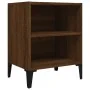 Mesitas de noche 2 uds patas de metal marrón roble 40x30x50 cm von , Nachttische - Ref: Foro24-813109, Preis: 54,47 €, Rabatt: %