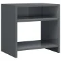 Mesita de noche madera contrachapada gris brillante 40x30x40cm by , Nightstands - Ref: Foro24-800025, Price: 31,21 €, Discoun...