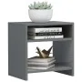 Mesita de noche madera contrachapada gris brillante 40x30x40cm by , Nightstands - Ref: Foro24-800025, Price: 31,21 €, Discoun...