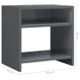 Mesita de noche madera contrachapada gris brillante 40x30x40cm by , Nightstands - Ref: Foro24-800025, Price: 31,21 €, Discoun...