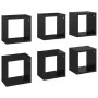 Estantes cubo de pared 6 unidades negro brillo 22x15x22 cm von , Regale und Regale - Ref: Foro24-807075, Preis: 40,09 €, Raba...