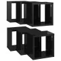 Estantes cubo de pared 6 unidades negro brillo 22x15x22 cm von , Regale und Regale - Ref: Foro24-807075, Preis: 40,09 €, Raba...