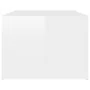 Mesa de centro madera contrachapada blanco brillo 100x50x36 cm by , Coffee table - Ref: Foro24-816522, Price: 46,95 €, Discou...