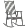 Mecedora de madera maciza de acacia gris de , Sillas de jardín - Ref: Foro24-311845, Precio: 184,46 €, Descuento: %
