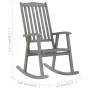Mecedora de madera maciza de acacia gris de , Sillas de jardín - Ref: Foro24-311845, Precio: 184,46 €, Descuento: %