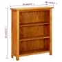 vidaX Estantería de 3 niveles de madera maciza de roble 70x22,5x82 cm de , Librerías y estanterías - Ref: Foro24-244468, Prec...