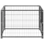 Perrera de acero negro 100x100x70 cm by , Dog kennels and fences - Ref: Foro24-150789, Price: 113,21 €, Discount: %