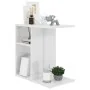 Mesa auxiliar madera contrachapada blanco brillante 50x30x50 cm by , Side tables - Ref: Foro24-803026, Price: 36,24 €, Discou...