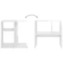 Mesa auxiliar madera contrachapada blanco brillante 50x30x50 cm by , Side tables - Ref: Foro24-803026, Price: 36,24 €, Discou...