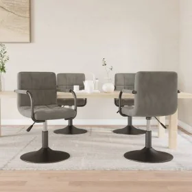 Sillas de comedor giratorias 4 unidades terciopelo gris claro von , Essstühle - Ref: Foro24-3087919, Preis: 249,87 €, Rabatt: %