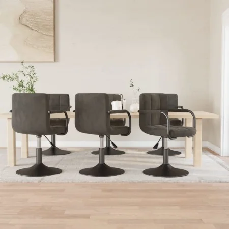 Sillas de comedor giratorias 6 unidades terciopelo gris oscuro von , Essstühle - Ref: Foro24-3087931, Preis: 382,43 €, Rabatt: %