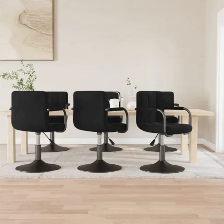 Sillas de comedor giratorias 6 unidades terciopelo negro by , dining chairs - Ref: Foro24-3087927, Price: 378,68 €, Discount: %