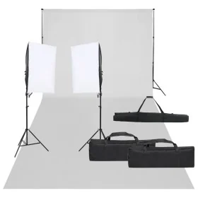 Kit de estudio fotográfico con set de luces y fondo by , Flashes and studio lighting - Ref: Foro24-3094752, Price: 182,55 €, ...