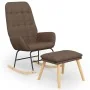 Sillón mecedora con taburete tela gris taupe von , Schaukelstühle - Ref: Foro24-3097713, Preis: 145,62 €, Rabatt: %