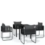 Juego de comedor para jardín 5 piezas negro de , Conjuntos de jardín - Ref: Foro24-3099078, Precio: 348,81 €, Descuento: %