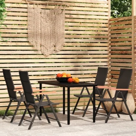 Juego de comedor para jardín 5 piezas negro von , Gartensets - Ref: Foro24-3099115, Preis: 381,26 €, Rabatt: %