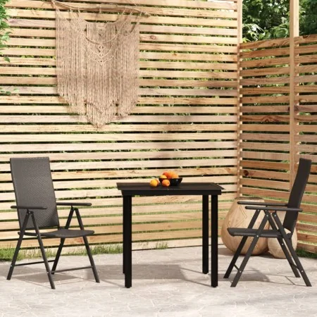 Juego de comedor de jardín 3 piezas negro von , Gartensets - Ref: Foro24-3099101, Preis: 226,49 €, Rabatt: %