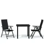 Juego de comedor de jardín 3 piezas negro von , Gartensets - Ref: Foro24-3099101, Preis: 226,49 €, Rabatt: %