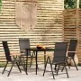 Juego de comedor para jardín 5 piezas negro de , Conjuntos de jardín - Ref: Foro24-3099120, Precio: 351,26 €, Descuento: %