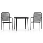 Juego de comedor de jardín 3 piezas negro de , Conjuntos de jardín - Ref: Foro24-3099143, Precio: 208,28 €, Descuento: %