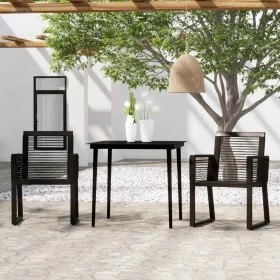 Juego de comedor para jardín 3 piezas negro by , Garden sets - Ref: Foro24-3099155, Price: 304,06 €, Discount: %