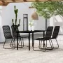 Juego de comedor de jardín 5 piezas negro de , Conjuntos de jardín - Ref: Foro24-3099169, Precio: 537,22 €, Descuento: %