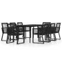 Juego de comedor de jardín 9 piezas negro de , Conjuntos de jardín - Ref: Foro24-3099160, Precio: 841,94 €, Descuento: %