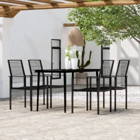 Juego de comedor para jardín 5 piezas negro de , Conjuntos de jardín - Ref: Foro24-3099205, Precio: 290,05 €, Descuento: %
