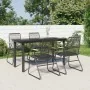 Juego de comedor de jardín 5 piezas ratán PVC negro von , Gartensets - Ref: Foro24-3099211, Preis: 303,96 €, Rabatt: -5%%