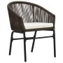 Juego de comedor de jardín 5 piezas con cojines marrón de , Conjuntos de jardín - Ref: Foro24-3099247, Precio: 558,40 €, Desc...