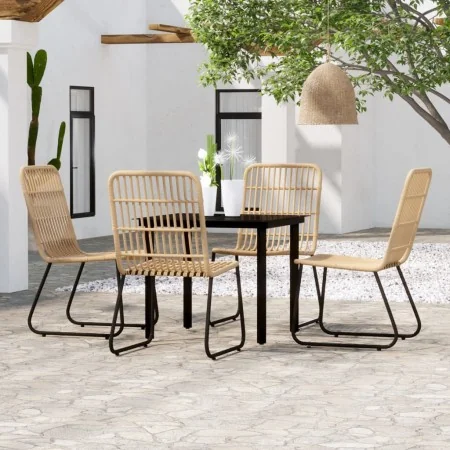 Juego de comedor para jardín 5 piezas color roble de , Conjuntos de jardín - Ref: Foro24-3099162, Precio: 531,17 €, Descuento: %