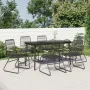 Juego de comedor de jardín 7 piezas ratán PVC negro de , Conjuntos de jardín - Ref: Foro24-3099218, Precio: 436,04 €, Descuen...