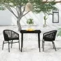 Juego de comedor para jardín 3 piezas negro de , Conjuntos de jardín - Ref: Foro24-3099239, Precio: 285,97 €, Descuento: %