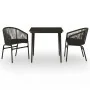 Juego de comedor para jardín 3 piezas negro de , Conjuntos de jardín - Ref: Foro24-3099239, Precio: 285,97 €, Descuento: %