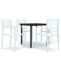 Juego de comedor de jardín de 5 piezas blanco de , Conjuntos de jardín - Ref: Foro24-3099258, Precio: 282,26 €, Descuento: %