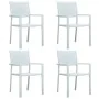 Juego de comedor de jardín de 5 piezas blanco de , Conjuntos de jardín - Ref: Foro24-3099258, Precio: 282,26 €, Descuento: %